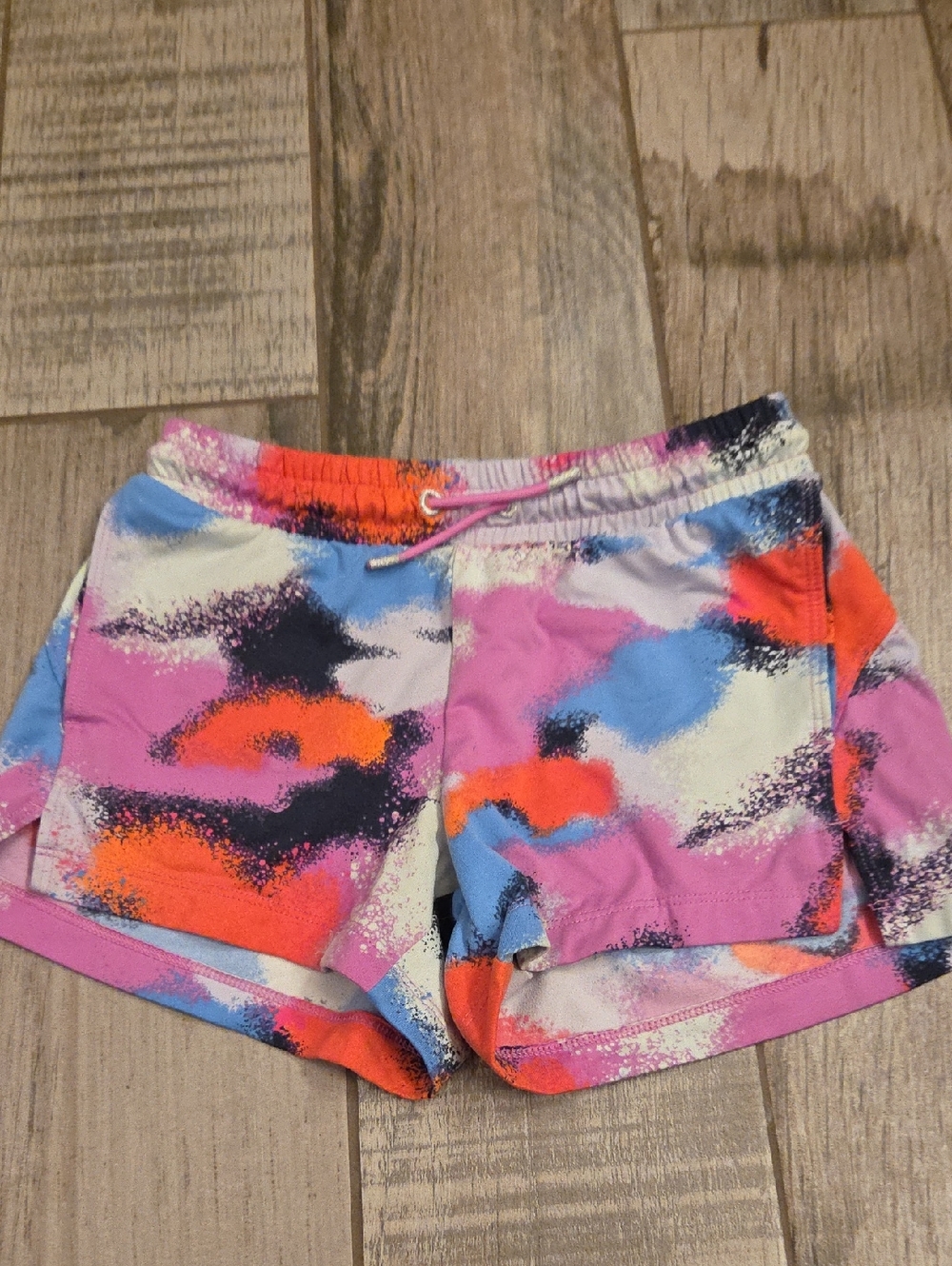 Multicolor Active Shorts - Pink & Orange Print